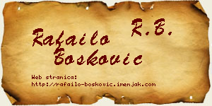 Rafailo Bošković vizit kartica